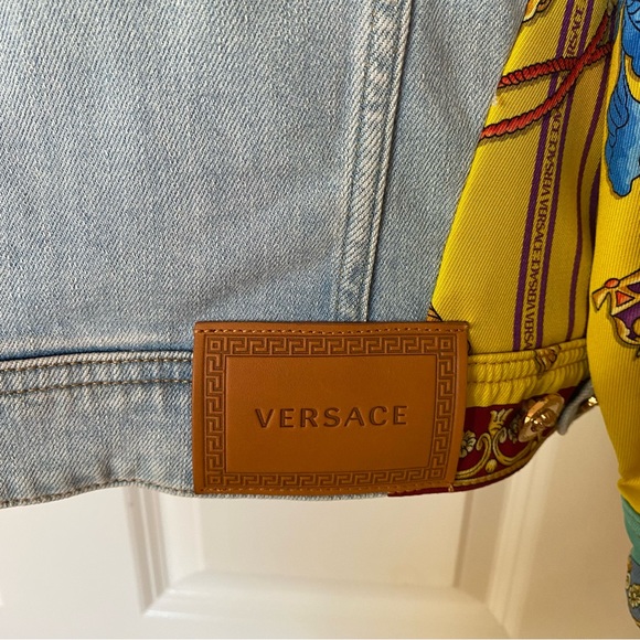 NWT VERSACE Mixed Media Denim Jacket - Picture 16 of 16